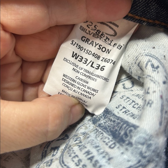 Silver Jeans 925 Series Men’s Jeans Size 33 Grayson Blue Denim Pants - Picture 7 of 10